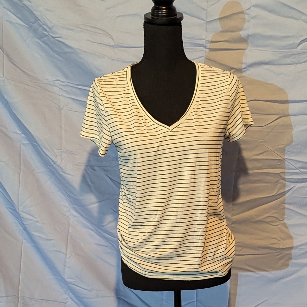 Striped V-Neck Women's Top